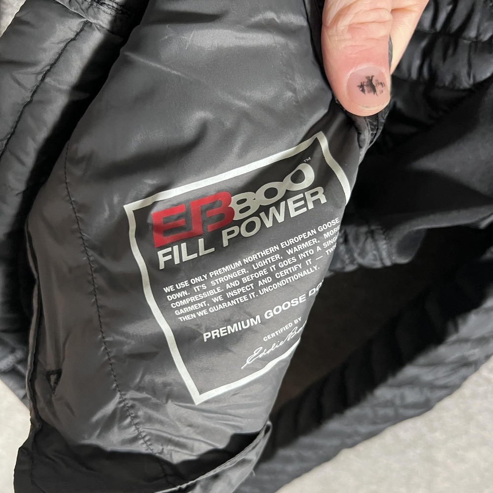 Eddie Bauer Jacket Womens Medium? Black Lightweight EB800 Puffer First‎ Ascent - Picture 6 of 9